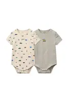 Kojenecké body Liewood Yanni Grow Printed SS Bodystocking 2-pack 2-pack