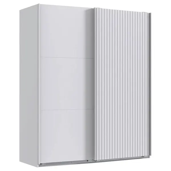 MID.YOU SKŘÍŇ S POSOUVACÍMI DVEŘMI, bílá, 200/216/65 cm