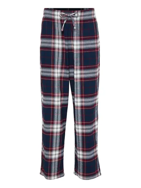 HOLLISTER Pyžamové nohavice  námornícka modrá / vínovo červená / biela