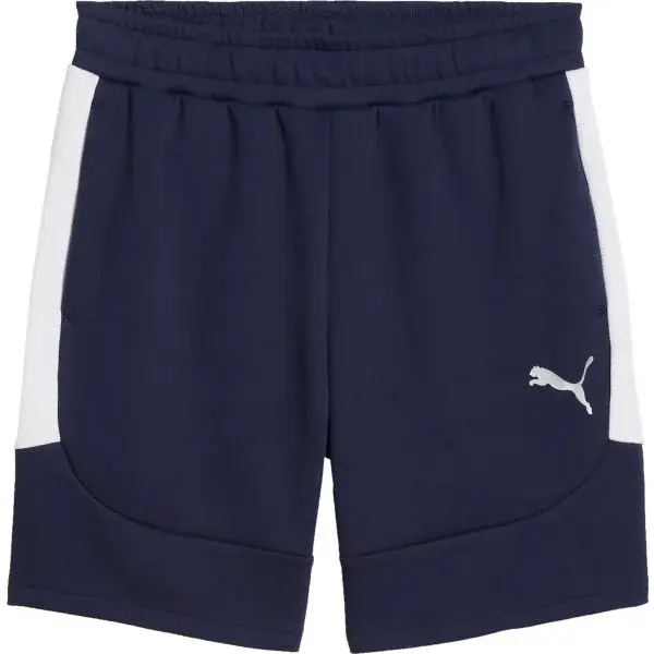 Puma TEAMEVOSTRIPE SHORTS Pánske šortky, tmavo modrá, veľkosť