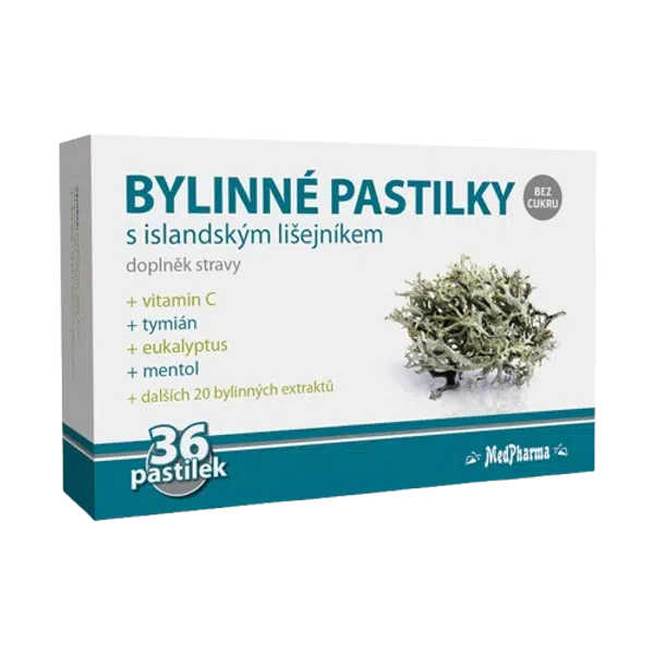 MEDPHARMA Bylinné Islandský lišejník 36 pastilek