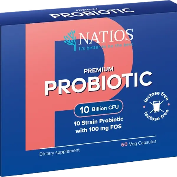 NATIOS Premium Probiotic 10 Billion CFU 60 kapslí