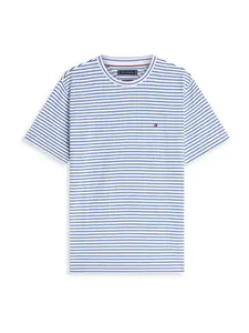 TOMMY HILFIGER Tričko 'Ess Seasonal'  modrá / biela