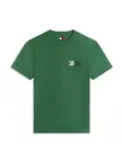 Tommy Jeans Tričko  tmavozelená / čierna / biela