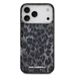 Zadní kryt Karl Lagerfeld IML Leopard MagSafe pro Apple iPhone 17 Pro Max, šedá
