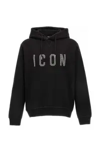 Černá mikina s kapucí ICON