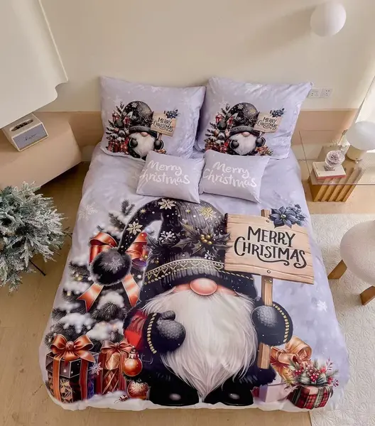 3D Bavlněné povlečení NOIR GNOME barevné + povlak na polštářek 40x50 cm zdarma Rozměr povlečení: 70 x 90 cm | 140 x 200 cm