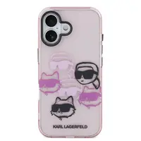 Zadní kryt Karl Lagerfeld IML Multi K&CH Heads pro Apple iPhone 17, růžová