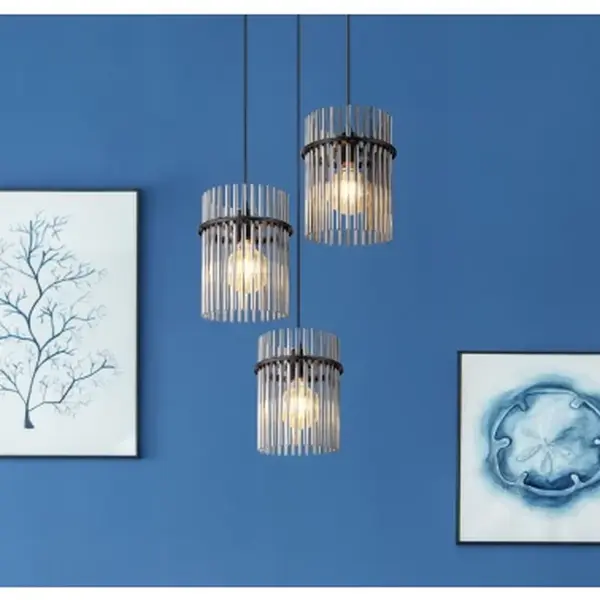 Závěsné stropní osvětlení Gorley 47 cm, skleněné tyčinky