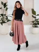 Růžová midi sukně Dstreet