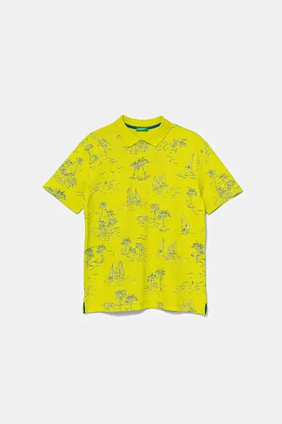 Detská bavlnená polokošeľa United Colors of Benetton