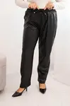 Plus size dámske nohavice z eko kože