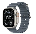 APPLE Watch Ultra 3 GPS + Cellular 49mm prírodný titán - oceľovo modrý oceánsky remienok