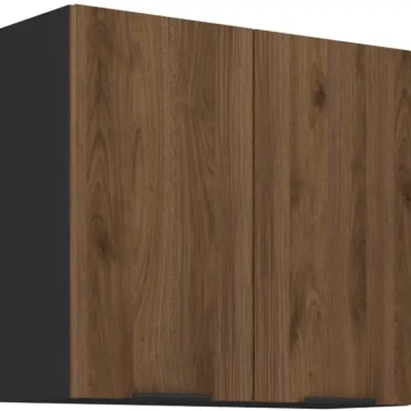 Horní kuchyňská skříňka Monza, 80 cm, ořech/černá