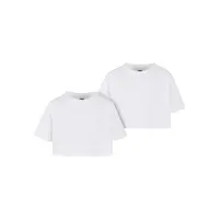 Dívčí krátké tričko Short Kimono Tee - 2 Pack bílé+bílé