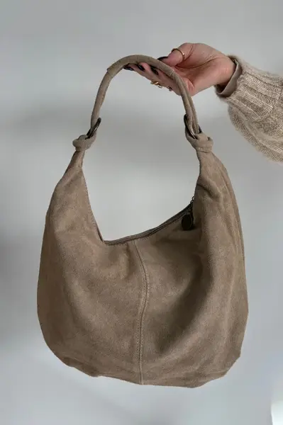 Dámská kabelka z přírodního semiše