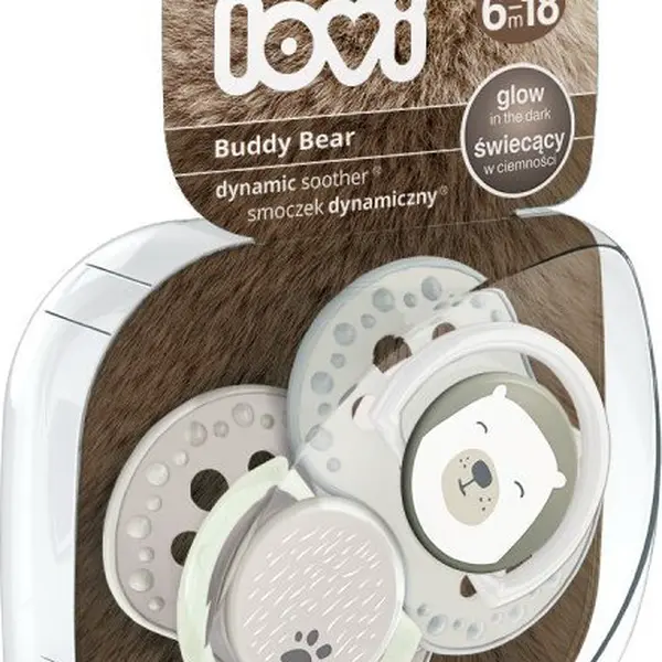 LOVI Dudlík silikonový dynamický Buddy Bear 6-18m 2 ks