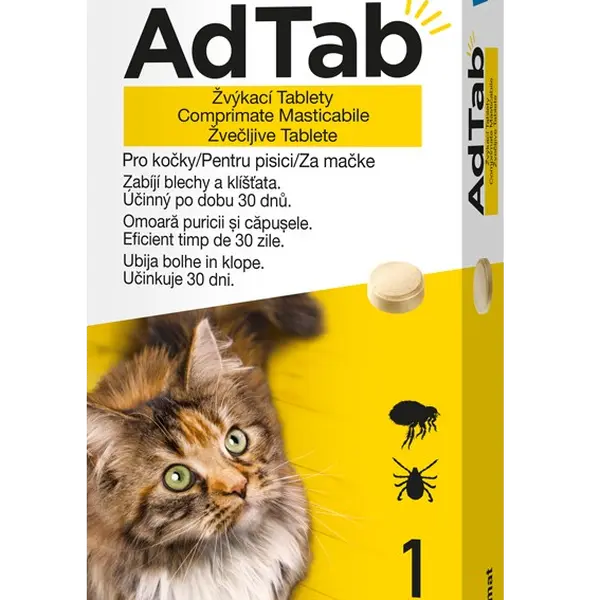 ADTAB 48mg Žvýkací tableta pro kočky 2 - 8kg