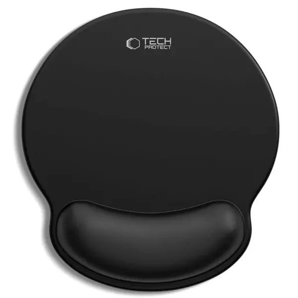 Tech-Protect A200 Podložka pod myš s gelovou opěrkou zápěstí 25 × 22,5 cm, černá