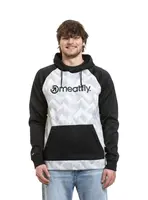 Pánská technická mikina meatfly gravel bílá/černá l