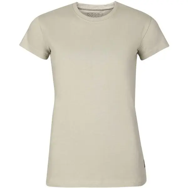 NAX DOLLA Dámské bavlněné triko, béžová, velikost