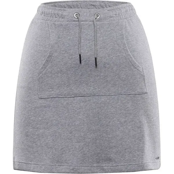 ALPINE PRO HOFRA Dámska letná sukňa v dĺžke nad kolená, sivá, veľkosť