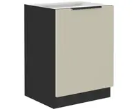 Dolní kuchyňská skříňka Arona, 60 cm, kašmírová/černá