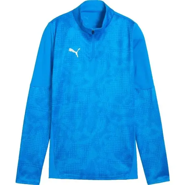 Puma TEAMCUP TRAINING 1/4 ZIP TOP W Dámská sportovní mikina, modrá, velikost