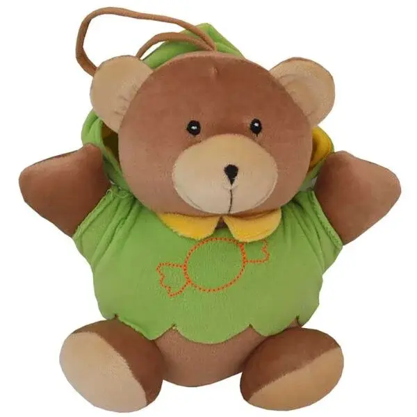 BABY MIX MEDVEDÍK Plyšová hračka s hracím strojčekom, hnedá, veľkosť