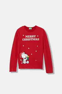 Dětské bavlněné tričko s dlouhým rukávem United Colors of Benetton