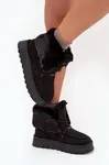 BIG STAR SHOES Dámske Snežnice Na Platforme S Kožušinou A Šnurovaním Big Star