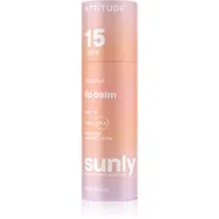 Attitude Sunly Lip Balm ochranný balzam na pery SPF 15 Coconut 8.5 g