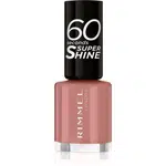 Rimmel 60 Seconds Super Shine lak na nechty odtieň 230 Mauve To The Music 8 ml
