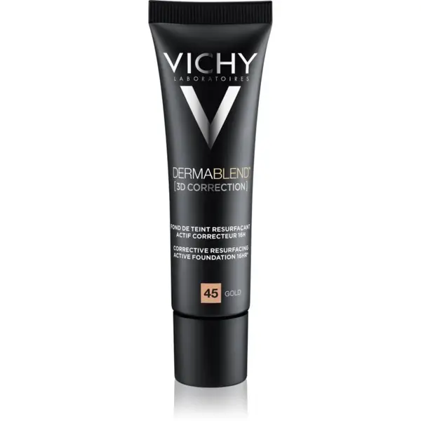 Vichy Dermablend 3D Correction vyhladzujúci korekčný make-up SPF 25 odtieň 45 Gold  30 ml