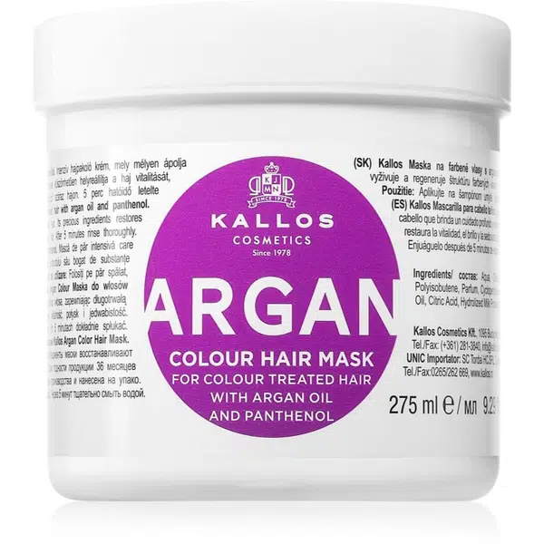 Kallos KJMN Professional Argan maska na vlasy pre farbené vlasy 275 ml