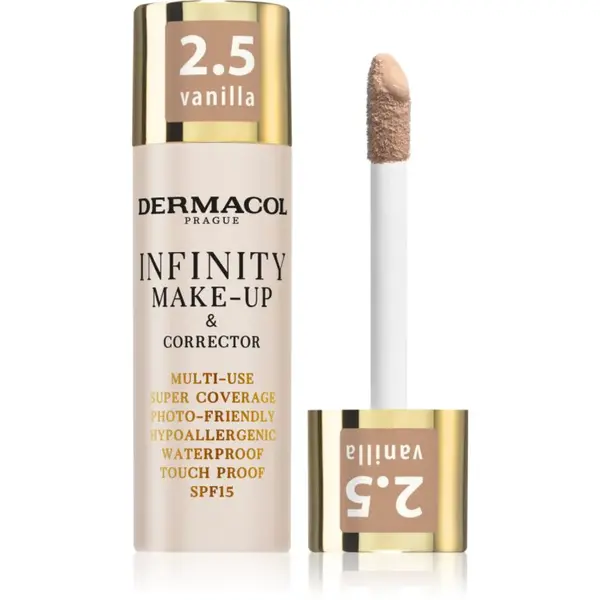 Dermacol Infinity vysoko krycí make-up SPF 15 odtieň 2.5 Vanilla 20 g