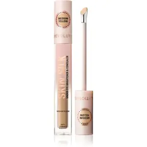 Revolution Skin Silk Under Eye Brightener & Concealer rozjasňujúci korektor odtieň Medium Yellow 4 ml