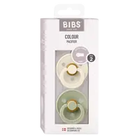 BIBS Colour Cumlíky z prírodného kaučuku, veľkosť 2, Sage/Ivory 2 ks