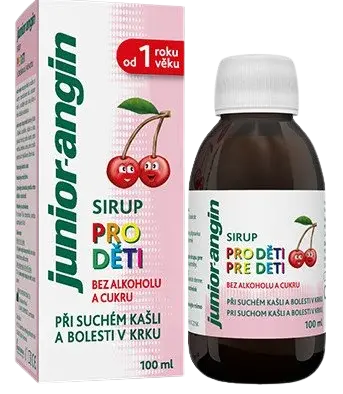 JUNIOR-ANGIN sirup pre deti s čerešňovou príchuťou 100 ml