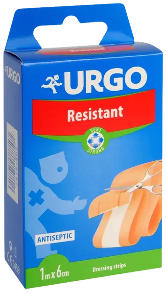 URGO Resistant Náplasť antiseptická, odolná strip, 6 cm x 1 m