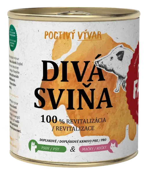 PET FARM FAMILY Divá sviňa - vývar pre psy aj mačky 270 ml