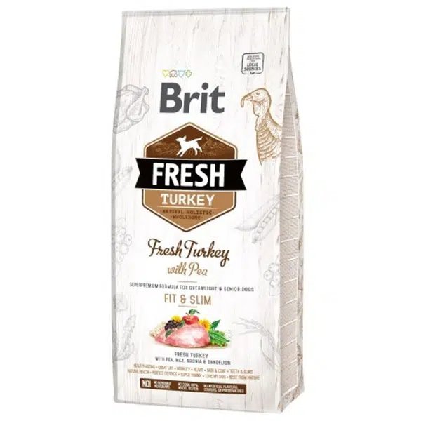 Brit Fresh Turkey & Pea Adult Fit & Slim 12 kg | Granule pre psov