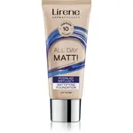 Lirene ALL DAY MATT! zmatňujúci fluidný make-up pre dlhotrvajúci efekt odtieň 10 Porcelain 30 ml