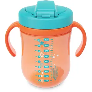 Baboo Cup with Silicone Straw and Gravity Ball hrnček s rúrkou Sea Life 9m+ 300 ml