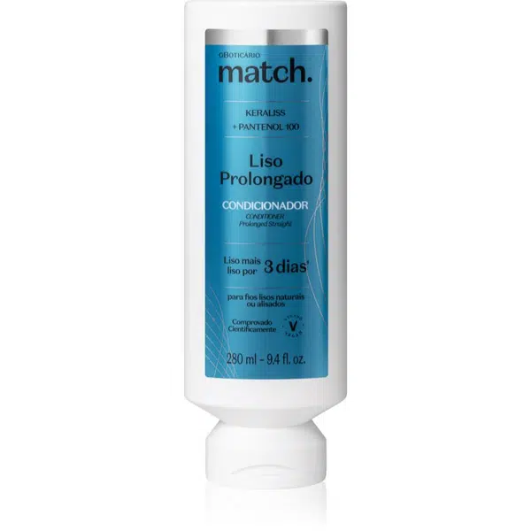 oBoticário Match. Liso Prolongado hydratačný kondicionér 280 ml