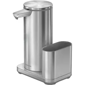 Simplehuman 414 ml + držiak výlevky - nerezová oceľ - Bezdotykový dávkovač mydla