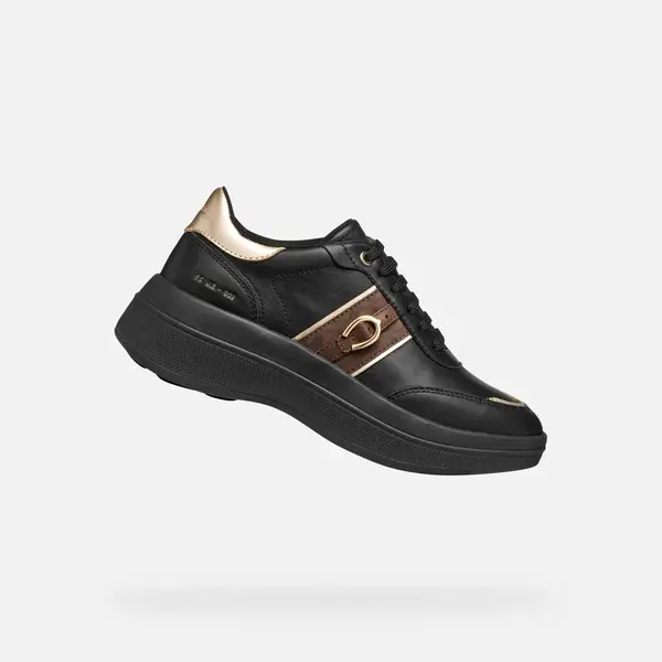 Black women's sneakers Geox Spherica ECUB-3 - Women's