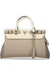 GUESS JEANS WOMEN&#39;S BAG BEIGE