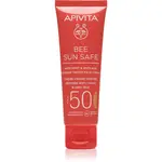 Apivita Bee Sun Safe Anti-Spot and Anti-Age Tinted Face Cream SPF50 ochranný tónovací krém na tvár SPF 50 odtieň Natural 50 ml