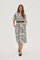 Marisse Viscose And Linen White Dress